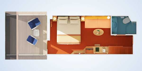 Carnival Freedom - Aft-View Extended Balcony Stateroom