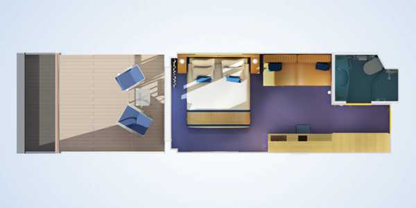 Carnival Sunshine - Aft-View Extended Balcony Stateroom