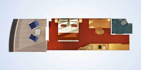 Carnival Splendor - Aft-View Extended Balcony Stateroom