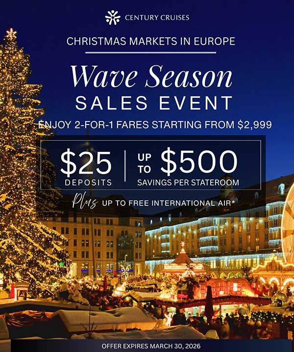 Century Cruises Wave Season Sales  Event